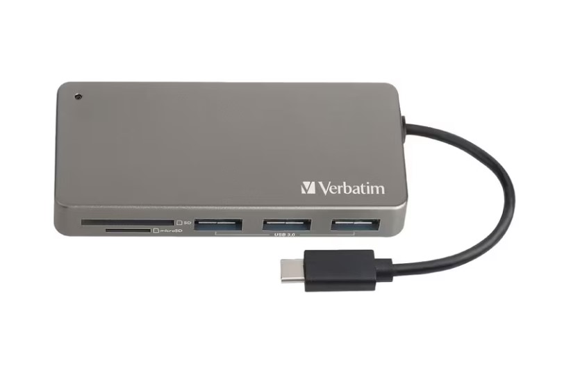 Verbatim USB-C 3.2 Gen 1 Type C Hub / SD, SDHC, SDXC, microSD, microSDHC, and microSDXC Card Reader
