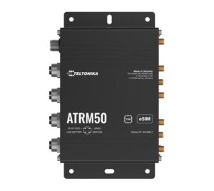 Teltonika ATRM50 5G Router for Transportation, Ultra-High Cellular Speeds, M12 CONNECTORS, DUAL SIM & eSIM, EN 45545-2 and EN 50155, PSU not included