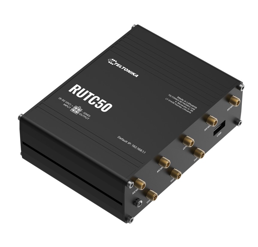 Teltonika RUTC50 5G Ultra-high Cellular, Dual-Band Wi-Fi 6 with Multi-User MIMO, Dual SIM, Ultra-high cellular speeds of up to 3.4 Gbps, PSU included - Image 2