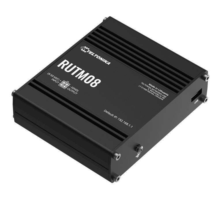 Teltonika RUTM08 Industrial Wired Router, 4 Gigabit RJ45 Ports,128 tag/port-based VLANs, PSU included - Image 2