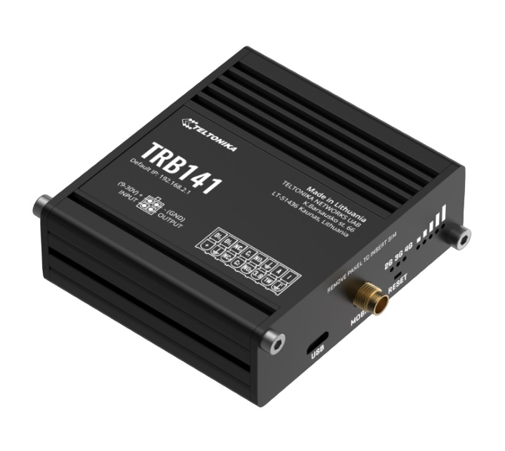 Teltonika TRB141 Industrial Rugged GPIO LTE Gateway, 4G/LTE (Cat 1), I/O Connector Block, Micro-USB, Compatible with Industrial DNP3, PSU included - Image 2