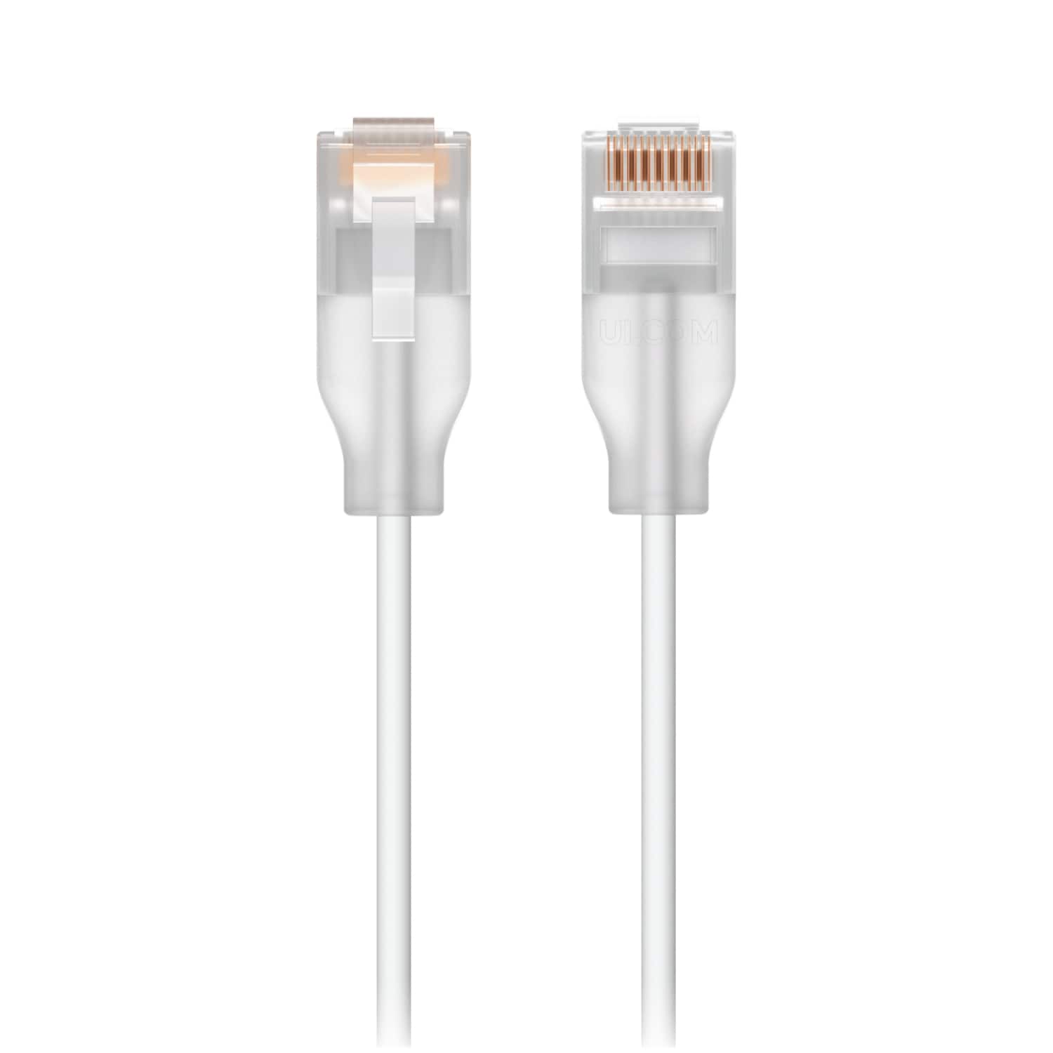 Ubiquiti UniFi Etherlighting Patch Cable, Length 8M, White, Nano-thin patch cable with 10 GbE support, designed to showcase Etherlighting effects. - Image 2