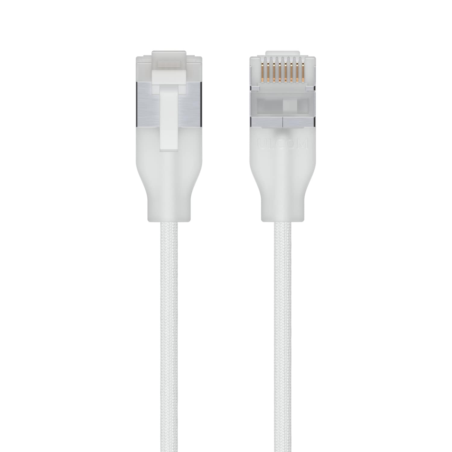 Ubiquiti UniFi Premium Patch Cable,0.15M, Single-Pack, White, Ultra-Thin Braided Patch Cable, Designed Optimized 10GbE Networking - Image 2
