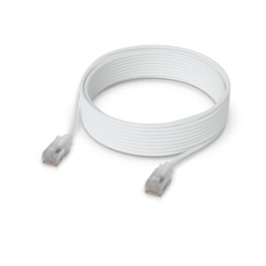Ubiquiti UniFi Premium Patch Cable, 12M, White, Ultra-thin Braided Patch Cable, Designed And Optimized For 10 GbE Networking.