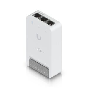 Ubiquiti Door Hub Mini, Compact Access Control Hub For Single Door,1 Lock terminal -12V &Dry Switchable,Connect & Power Via PoE++,2 Additional Inputs