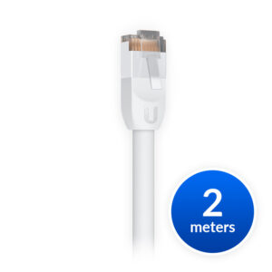 Ubiquiti UniFi Patch Cable Outdoor 2M White, Single Unit, All-weather, RJ45 Ethernet Cable, Category 5e