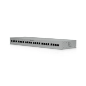 Ubiquiti Ethernet Surge Protection,Rack-mount Indoor Panel Supports Up To 10 GbE, PoE++, 20kA Surge Discharge/Port,24-port Integrated,1U Rack-mount