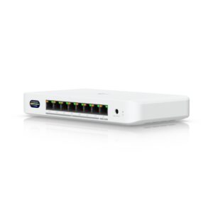 Ubiquiti Device Bridge Switch, Compact PoE+ Switch* (1) 10 GbE Port, (7) 2.5 GbE Ports, 6 GHz, WiFi 7 Integration, Seamless, High-Capacity,UniFi WiFi.