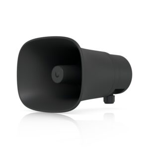 Ubiquiti AI Horn Speaker, Black,All-weather PoE 120 dB Horn Speaker With Advanced AI Alert Functionality&Versatile Wall, Corner,Pole Mounting Options