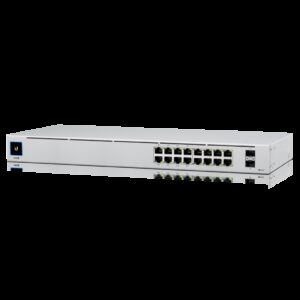 Ubiquiti UniFi 16-port Managed Gigabit Switch - 8x PoE+ Ports, 8x Gigabit Ethernet Ports, 2x SFP , 42W, Touch Display, Fanless , GEN2,
