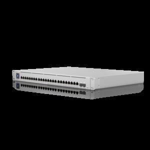 Ubiquiti UniFi Switch Enterprise 24-port PoE+ 12x2.5GbE 12x1GbE Ports, For Wi-Fi 6 AP, 2x 10g SFP+ Ports, Managed Layer 3 Switch (400W)