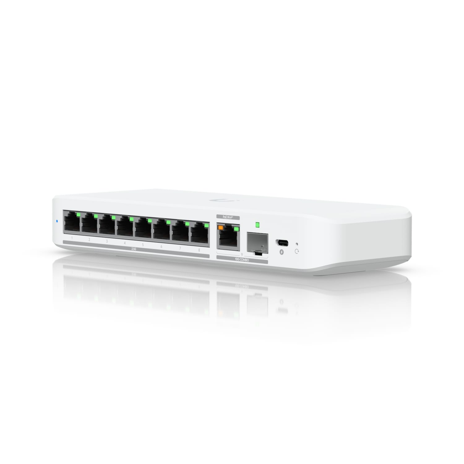 Ubiquiti Flex 2.5G, Flexible,8-port 2.5 GbE Switch,10 GbE RJ45/SFP+ Combination Uplink Port,Powered With USB-C (Included)/PoE+ adapter ( Not Included) - Image 2