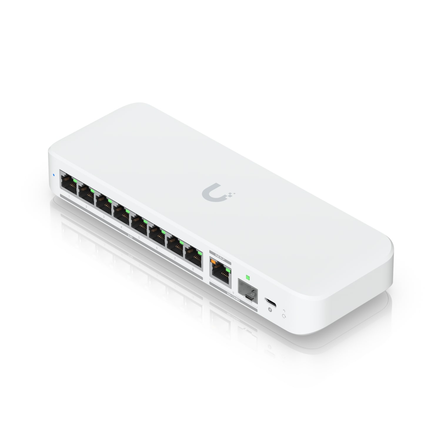 Ubiquiti Flex 2.5G, Flexible,8-port 2.5 GbE Switch,10 GbE RJ45/SFP+ Combination Uplink Port,Powered With USB-C (Included)/PoE+ adapter ( Not Included) - Image 3