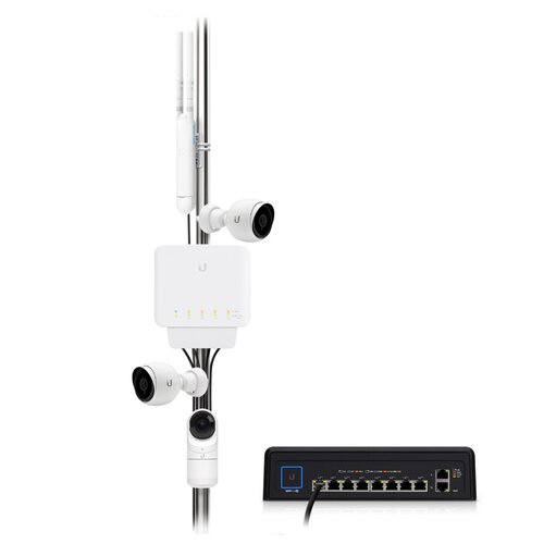 Ubiquiti USW Flex 3 Pack- Managed, Layer 2 Gigabit switch with auto-sensing 802.3af PoE support. 1x PoE In, 4x PoE Out, - Image 3