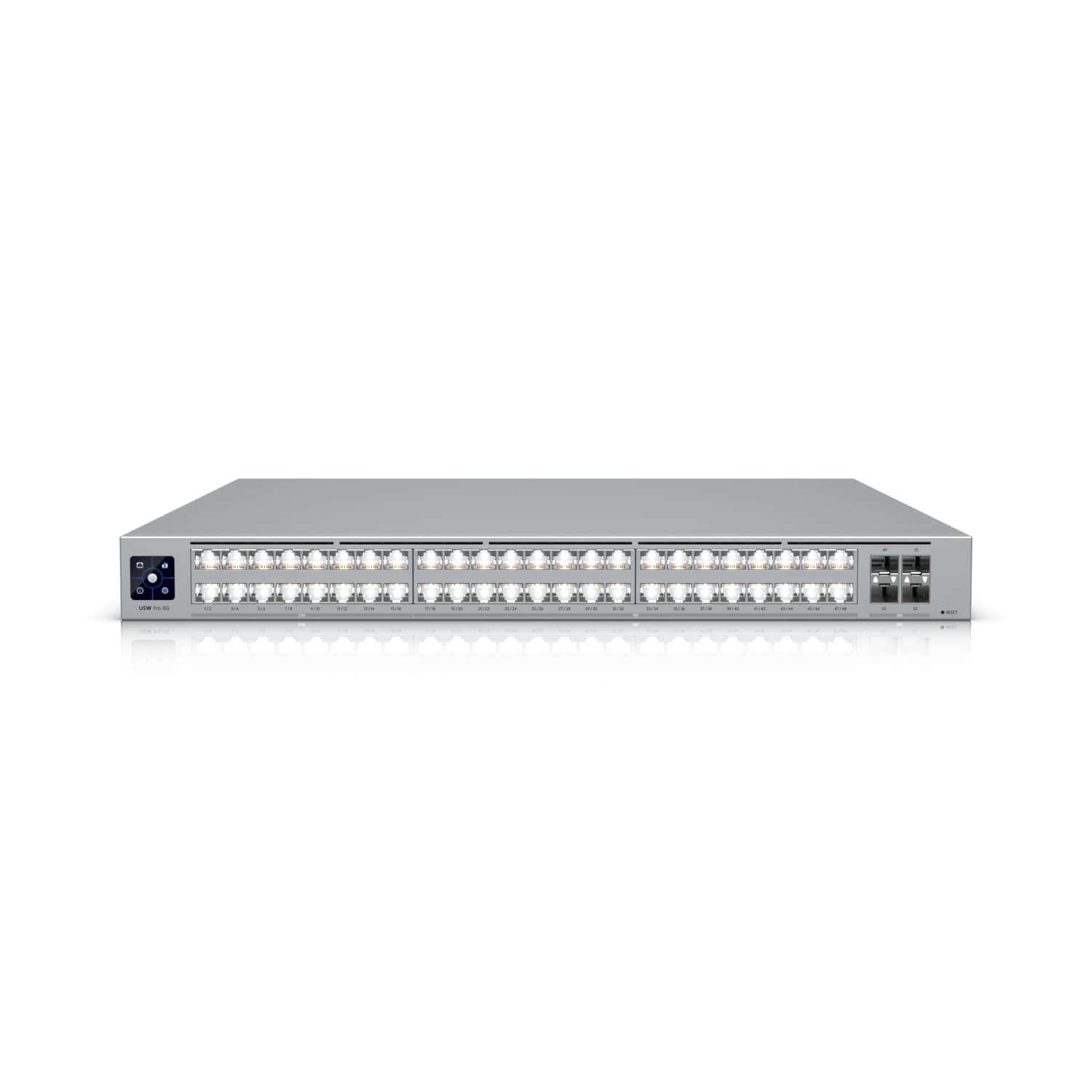 Ubiquiti Pro XG 48, Professional-grade, 48-port Layer 3 Etherlighting Switch, (32) 10 GbE, (16) 2.5 GbE, (4) 25G SFP28 Ports, DC Power Backup Ready