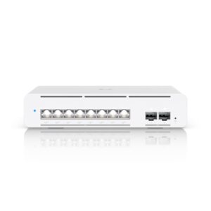 Ubiquiti Pro XG 8 PoE, Compact Desktop/Wall-mountable, Professional-grade 8-port, Layer 3 Etherlighting PoE++ Switch With (8) 10 GbE, (2) 10G SFP+
