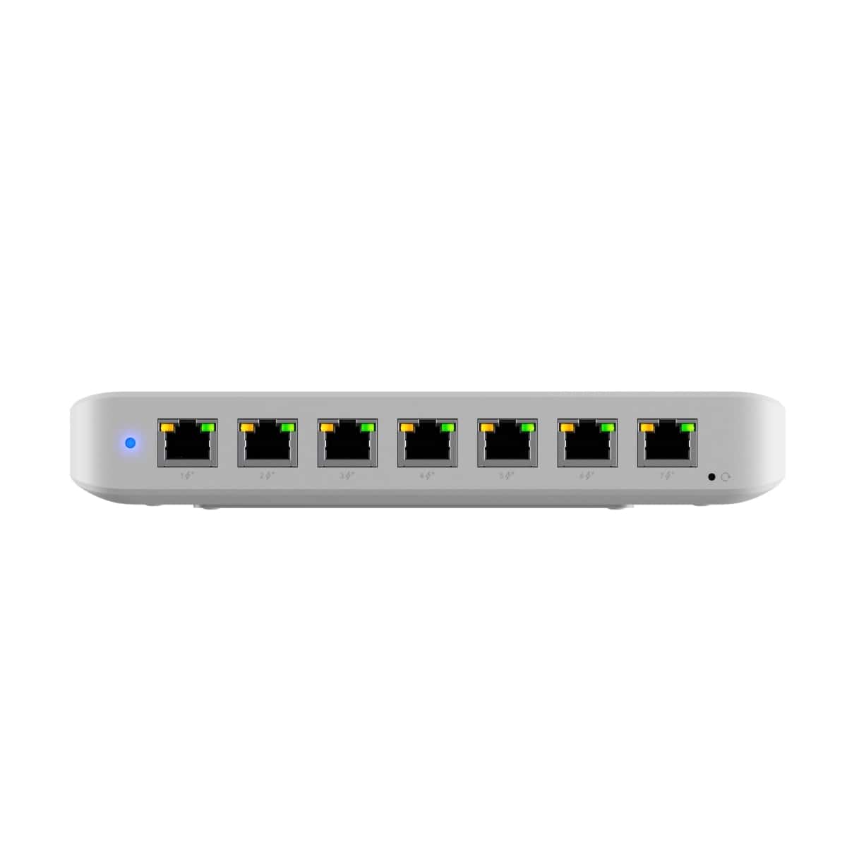 Ubiquiti Ultra 210W, Compact 8-port Layer 2 GbE PoE Switch Versatile Mounting Option,7 GbE PoE+ Output& 1 GbE port, Includes PSU,