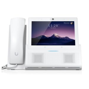 Ubiquiti UniFi Talk Phone Touch Max,Premium Desktop Smartphone,Ultimate User Exper,7 Touch Display,PoE+ In,Bluetooth,5V, 3A USB type C, White,