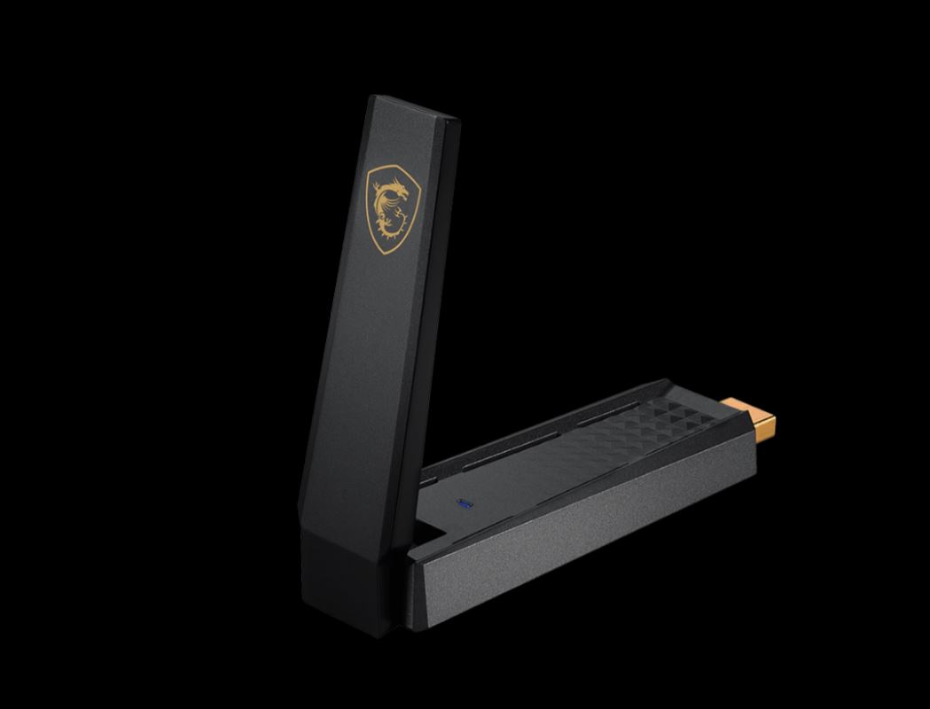 MSI AXE5400 WiFi 6E USB adapter, 2.4GHz / 5GHz / 6GHz, 1x USB 3.2, Windows 11, Windows 10, Linux - Image 2