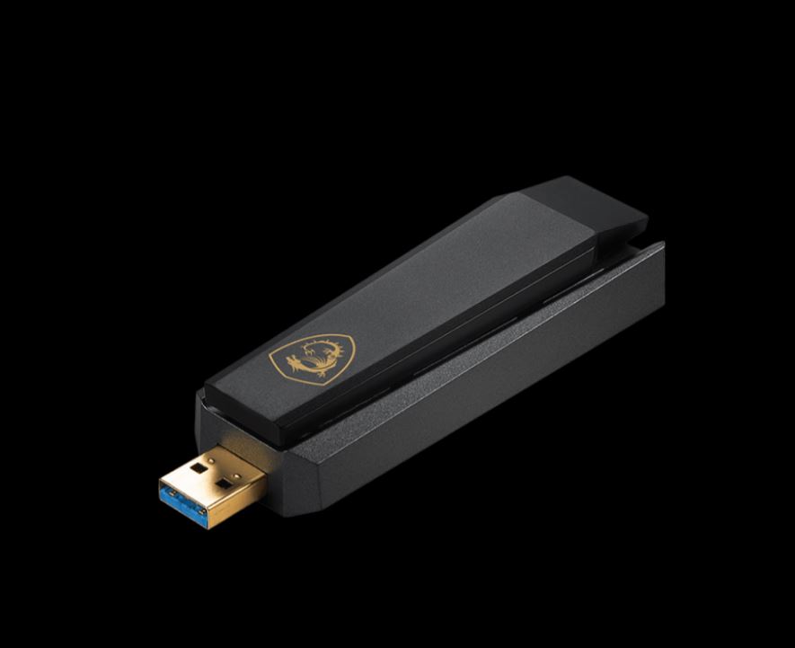 MSI AXE5400 WiFi 6E USB adapter, 2.4GHz / 5GHz / 6GHz, 1x USB 3.2, Windows 11, Windows 10, Linux - Image 3