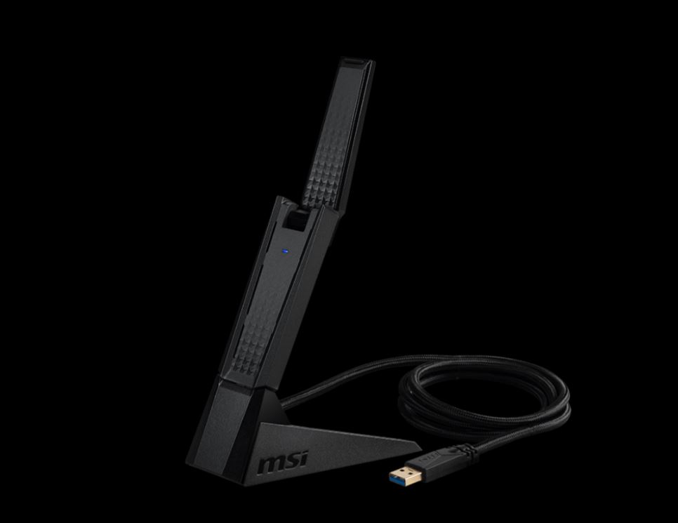 MSI AXE5400 WiFi 6E USB adapter, 2.4GHz / 5GHz / 6GHz, 1x USB 3.2, Windows 11, Windows 10, Linux - Image 4