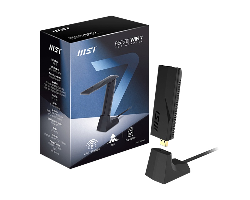 MSI GUBE65 BE6500 WIFI 7 USB ADAPTER
