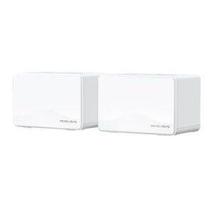 Mercusys Halo H25BE(2-pack) BE3600 Whole Home Mesh Wi-Fi 7 System, 460 m²,  688 Mbps at 2.4 GHz, 2880 Mbps at 5 GHz, MLO, 4096-QAM, OFDMA, EHT160 on 5