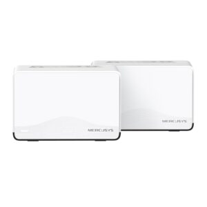 Mercusys Halo H27BE(2-pack) BE3600 Whole Home Mesh Wi-Fi 7 System, 688 Mbps at 2.4 GHz, 2880 Mbps at 5 GHz, MLO, 4096-QAM, OFDMA, EHT160 on 5GHz