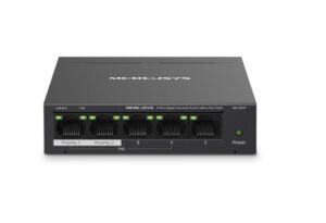 Mercusys MS105GP 5-Port Gigabit Desktop Switch with 4-Port PoE+, 10/100/1000 Mbps RJ45 ports, Up to 250 m