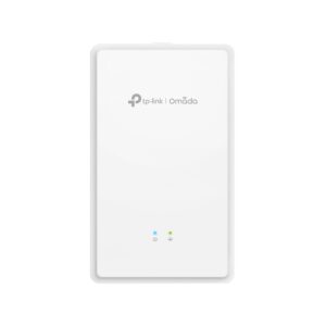 TP-Link EAP625GP-Wall Omada AX1800 Wi-Fi 6 Wall Plate GPON Access Point, 574Mbps at  2.4 GHz + 1201 Mbps at 5 GHz, AC Power, Poe Out,4×Internal Antenn