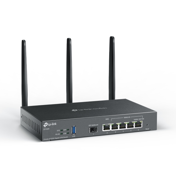 TP-Link ER706W Omada AX3000 Gigabit VPN Router, 6 Gigabit Ports (5 RJ45+1 SFP), Omada Mesh, IPSec, SSL, Wireguard, PPTP, L2TP VPN - Image 2