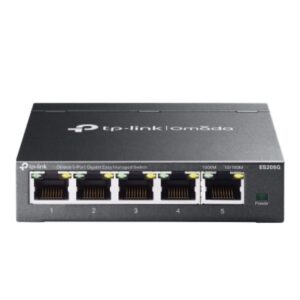 TP-Link ES205G Omada 5-Port Gigabit Easy Managed Switch by Omada SDN,  VLAN, QoS, IGMP Snooping, Loop Prevention, Port Isolation