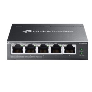 TP-Link ES205GP Omada 5-Port Gigabit Easy Managed Switch with 4-Port PoE+, PoE Auto Recovery, VLAN, QoS, IGMP Snooping, Loop Prevention, Port Isolatio