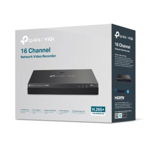 TP-Link VIGI NVR2016H 16 Channel Network Video Recorder, 4K Out, 16MP Decode, H.265+, ONVIF, 2-Way Audio, Remote Monitoring (HDD Not Included)