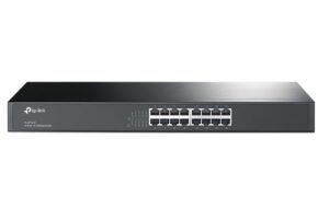 TP-Link TL-SF1016 16-port 10/100M Switch, 16 10/100M RJ45 ports, 1U 19-inch rack-mountable steel case