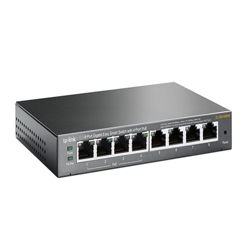 TP-Link TL-SG108PE 8-Port Gigabit Easy Smart Switch with 4-Port PoE, 55W IEEE 802.3af, Fanless, VLAN Features - Image 2