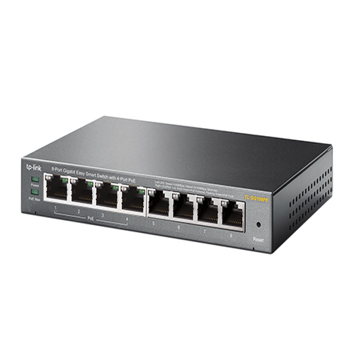 TP-Link TL-SG108PE 8-Port Gigabit Easy Smart Switch with 4-Port PoE, 55W IEEE 802.3af, Fanless, VLAN Features - Image 3