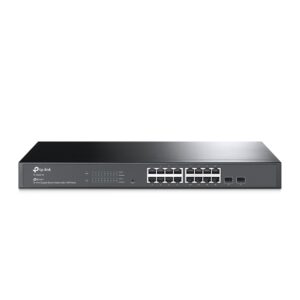 TP-Link SG2218 JetStream 16-Port Gigabit Smart Switch with 2 SFP Slots, Support Omada SDN, L2/L3/L4 QoS, Static Routing, Rack Mountable
