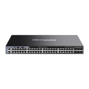 TP-Link SG6654X Omada 48-Port Gigabit Stackable L3 Managed Switch with 6 10GE SFP+ Slots, 48× Gigabit RJ45 Ports, 6× 10G SFP+ Slots, RJ45/Type C USB C