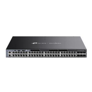 TP-Link SG6654XHP Omada 48-PortGigabit Stackable L3 Managed PoE+ Switch with 6 10GE SFP+ Slot, 48× Gigabit PoE+ RJ45 Ports, 6× 10G SFP+ Slots, RJ45/Ty