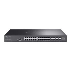 TP-Link SX3832 Omada 24-Port 10GBASE-T L2+ Managed Switch with 8 10GE SFP+ Slots (SX3832);24× 1/2.5/5/10 Gbps RJ45 ports;8× 1/10 Gbps SFP+ slots; 640