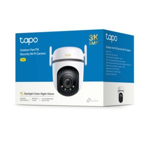 TP-Link TC43 Outdoor Pan/Tilt Security Wi-Fi Camera, 3K 5MP Live View, Starlight Colour Night Vision, 360° All-Round Protection