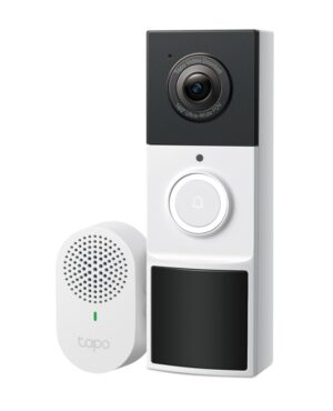 TP-Link TD21 Tapo Video Doorbell Camera, Ringtones, 230 days battery life, Head to Toe View (16:9), 160° Diagonal Field of View, Smart Detection and N
