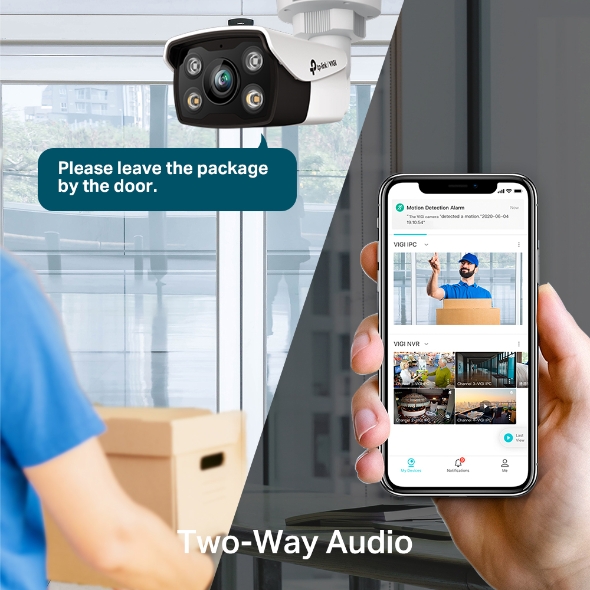 TP-Link VIGI 5MP C350(6mm) Full-Colour Bullet Network Camera 6mm Lens, Two-Way Audio, Smart Detection - Image 4