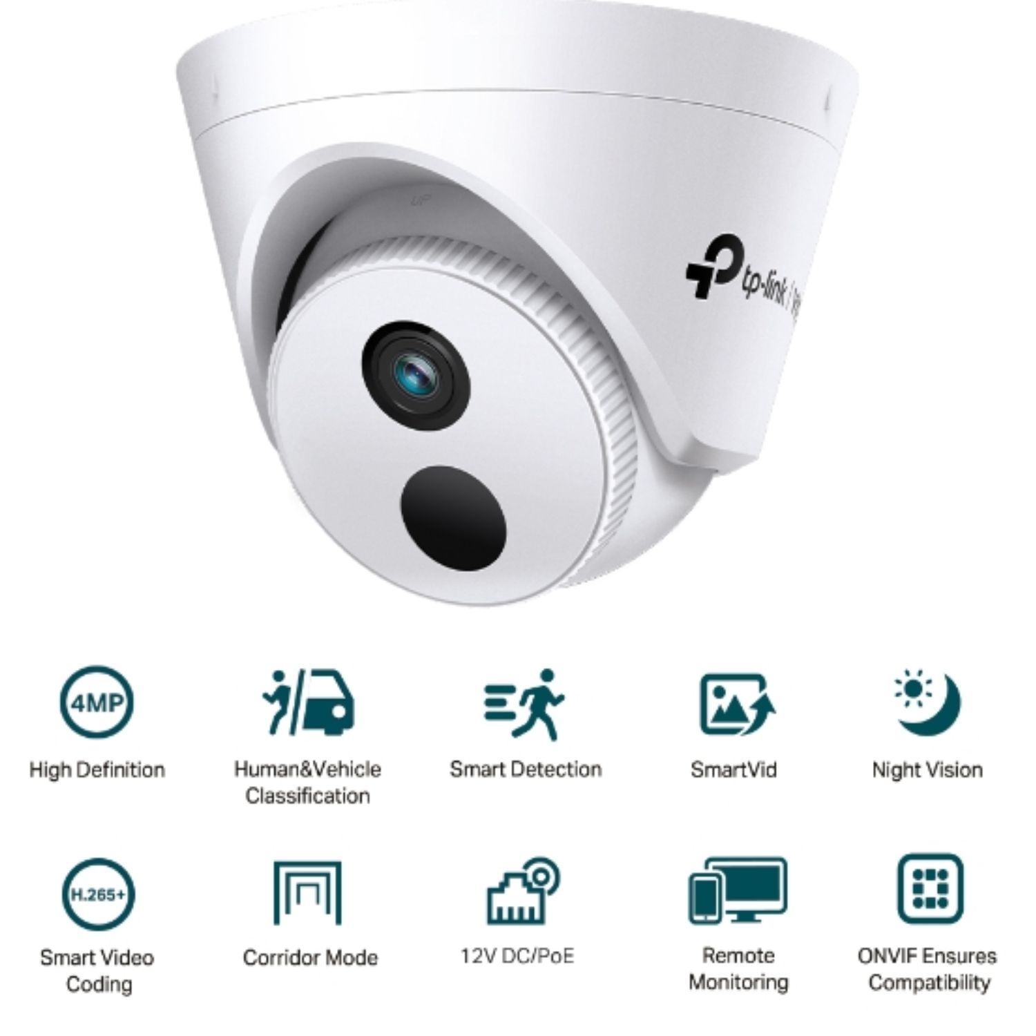 TP-Link VIGI 4MP C440I(2.8mm) IR Turret Network Camera, 2.8mm Lens, Corridor Mode, Smart Detection, 3YW - Image 3