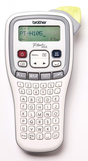 Brother PTH105 WHITE/GRAY ACCENT HANDHELD LABELLER - 3.5-12MM TZE TAPE MODEL