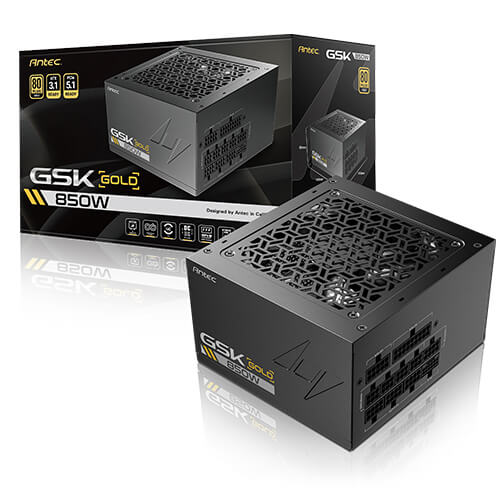 Antec GSK850 80+ Gold Fully Modular ATX 3.1, PCI-E 5.1 latest High Quality Japanese Capacitors, Ultimate performance and reliability, PSU