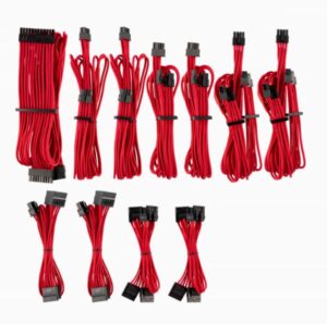 For Corsair PSU - Red Premium Individually Sleeved DC Cable Pro Kit, Type 4 (Generation 4)(LS)