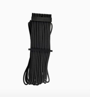 For Corsair PSU - BLACK Premium Individually Sleeved ATX 24-Pin Cable Type 4 Gen 4 – Black(LS)