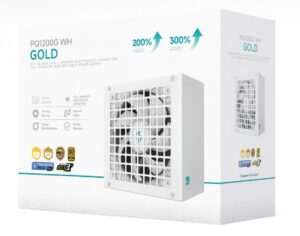 DeepCool PQ1200G WH 1200W Gamer Storm 80+ Gold/Cybenetics Fully Modular ATX Power Supply 120mm Fan, Japanese Capacitors, DC to DC, ATX12V V3.1,